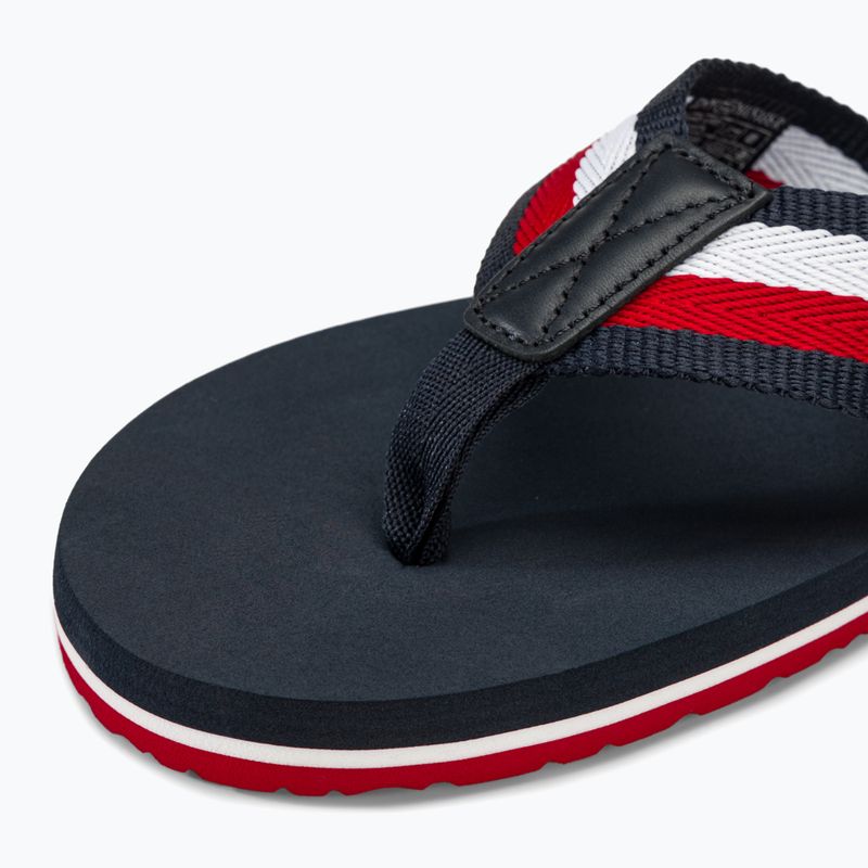 Herren Tommy Hilfiger Corporate Beach Sandale Wüste Himmel Flip Flops 7