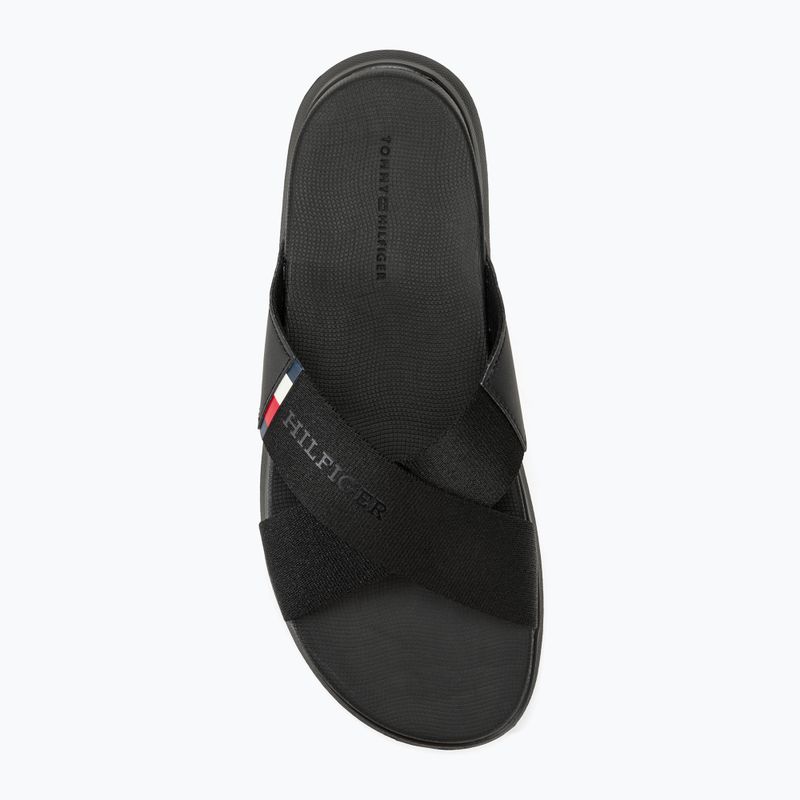 Tommy Hilfiger Comfort Criss Cross Beach Sandale für Herren schwarz 5