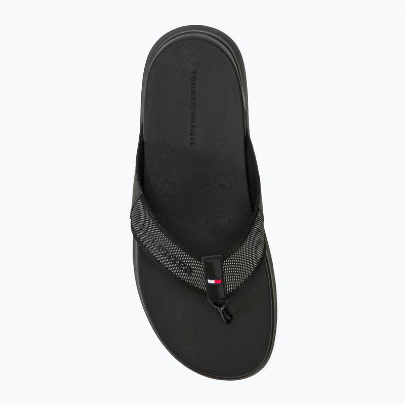 Tommy Hilfiger Comfort Toe Post Beach Sandale für Herren schwarz 5