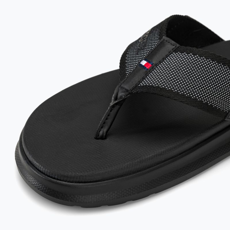 Tommy Hilfiger Comfort Toe Post Beach Sandale für Herren schwarz 7