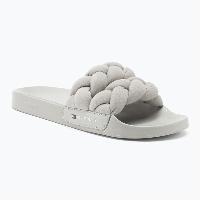 Tommy Jeans Damen-Flip-Flops Geflochtene Stratus grau