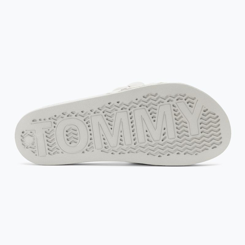 Tommy Jeans Damen-Flip-Flops Geflochtene Stratus grau 4