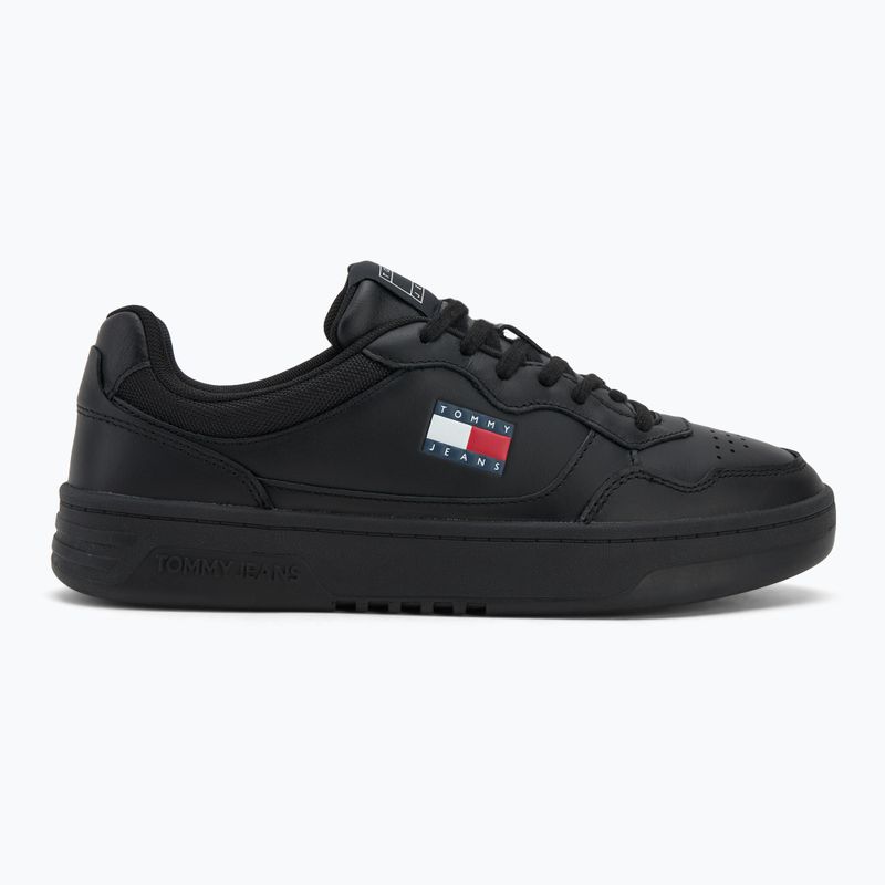 Tommy Jeans Herrenschuhe Cupsole Leder Ess schwarz 2
