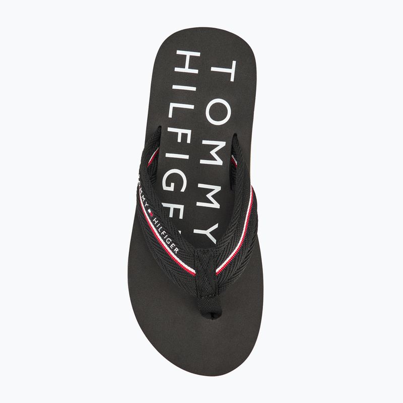 Tommy Hilfiger Herren Web Beach Sandale schwarz Flip Flops 5