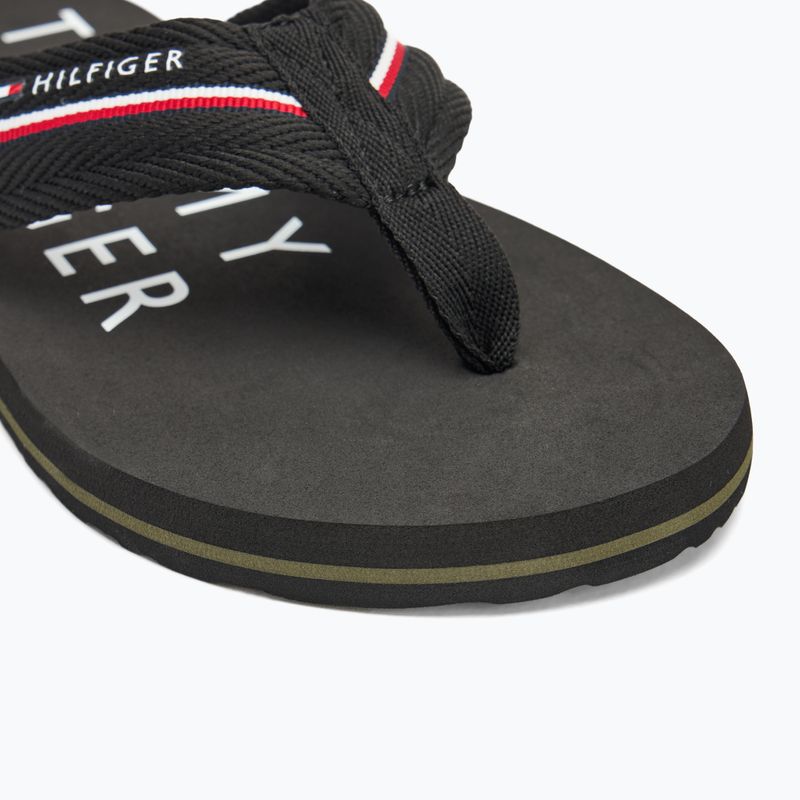 Tommy Hilfiger Herren Web Beach Sandale schwarz Flip Flops 7