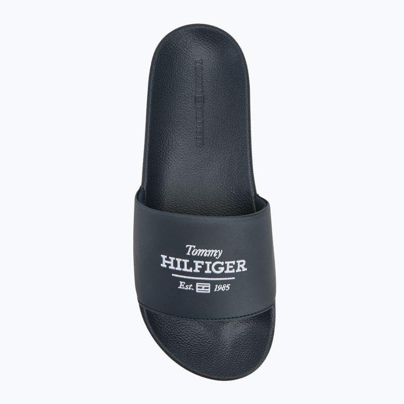 Badeschlappen Schlappen Herren Tommy Hilfiger Embroid 85 Pool Slide desert sky 5