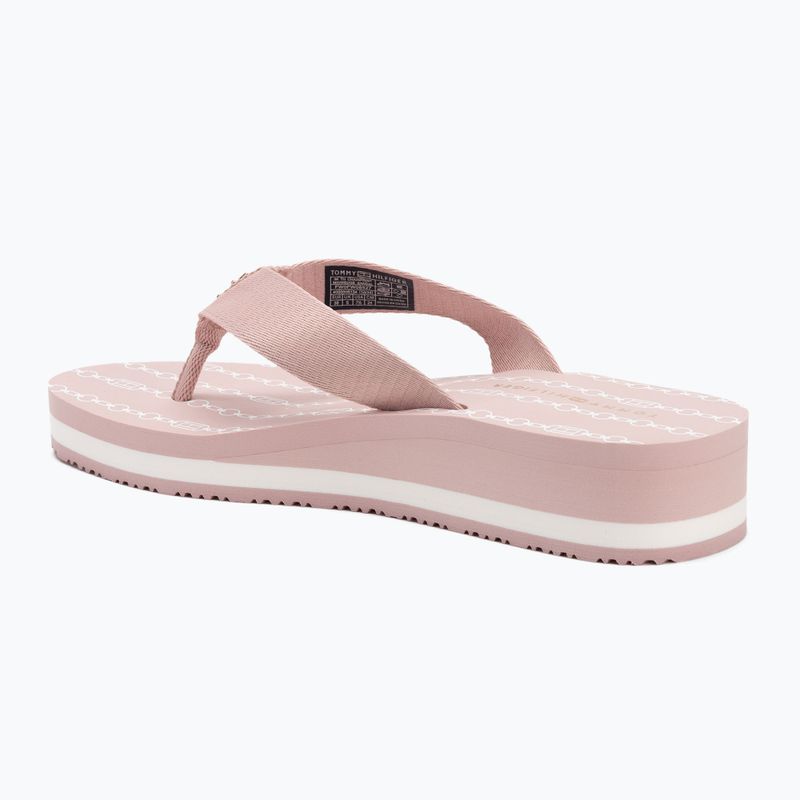 Flip-Flops Damen Tommy Hilfiger Im Th Chainprint Midwedge Sandal foggy pink 3