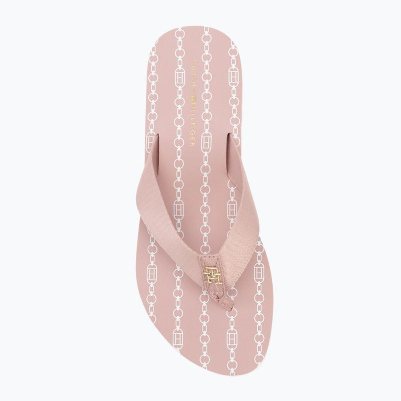 Flip-Flops Damen Tommy Hilfiger Im Th Chainprint Midwedge Sandal foggy pink 5