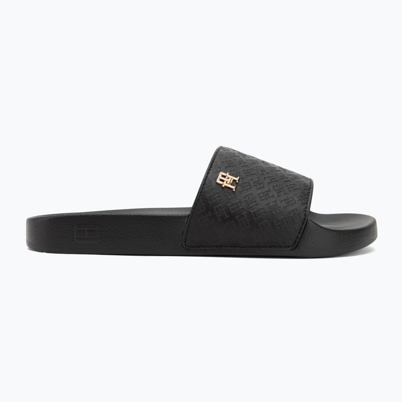 Badeschlappen Schlappen Damen Tommy Hilfiger Monogram Poolside black 2