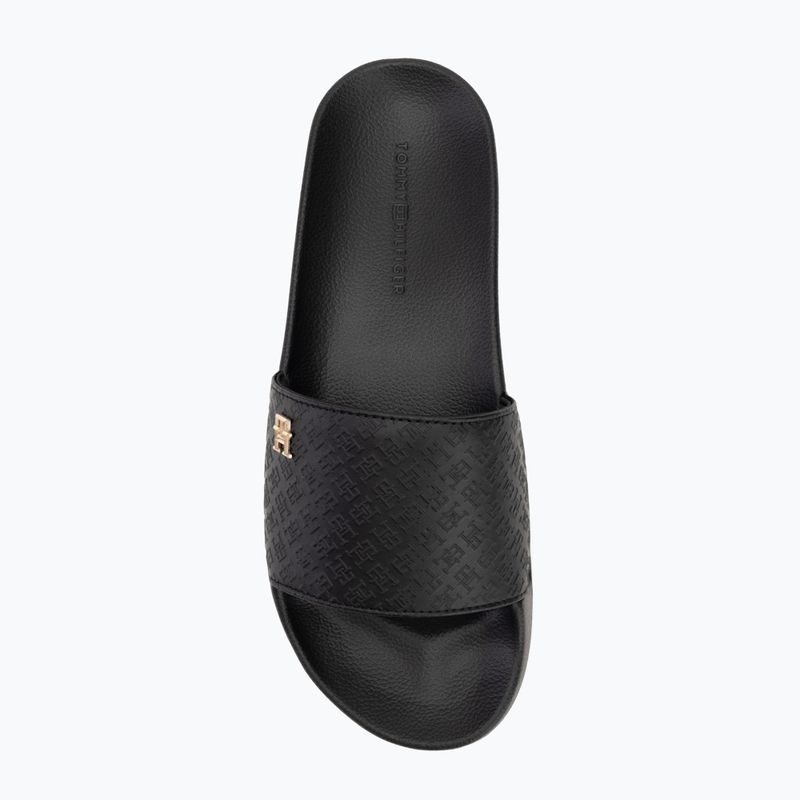 Badeschlappen Schlappen Damen Tommy Hilfiger Monogram Poolside black 5