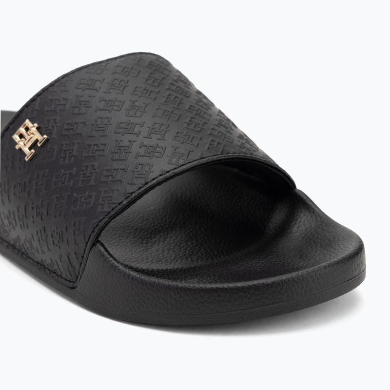 Badeschlappen Schlappen Damen Tommy Hilfiger Monogram Poolside black 7