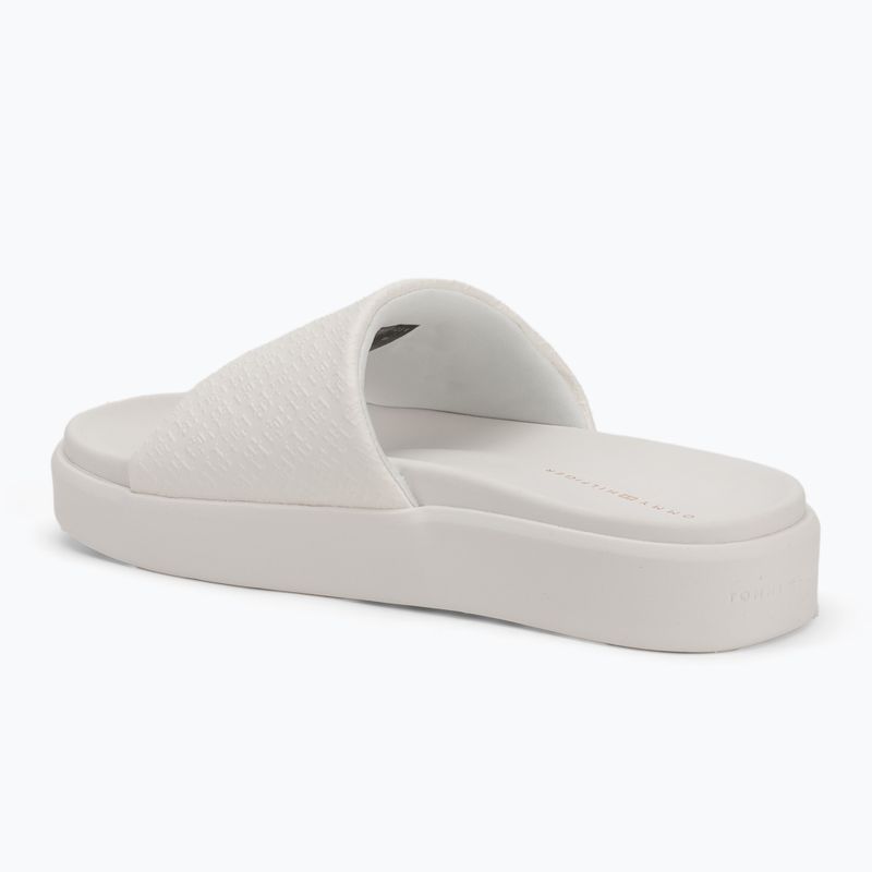 Badeschlappen Schlappen Damen Tommy Hilfiger Platform Monogram Poolslide ancient white 3