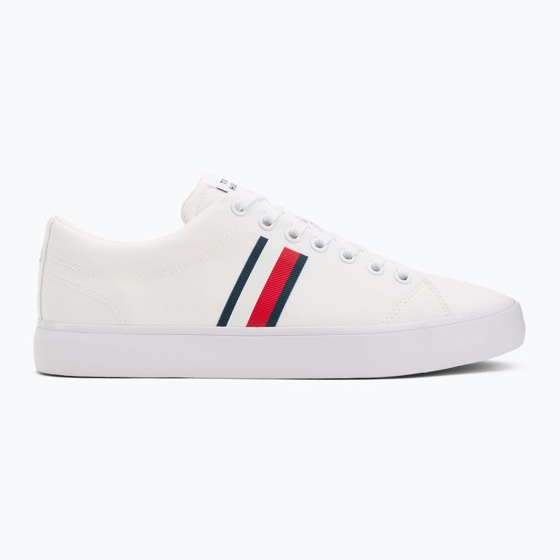 Tommy Hilfiger Herren Turnschuhe Th Hi Vulc Low Core Stripes Mesh YBS weiß 2