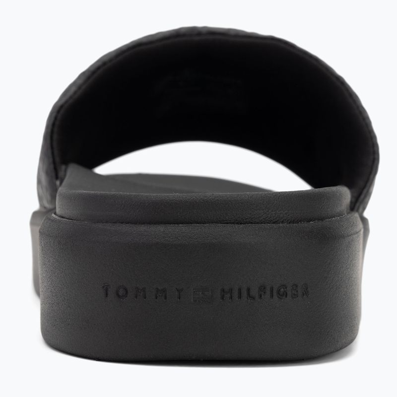 Badeschlappen Schlappen Damen Tommy Hilfiger Platform Monogram Poolslide black 6
