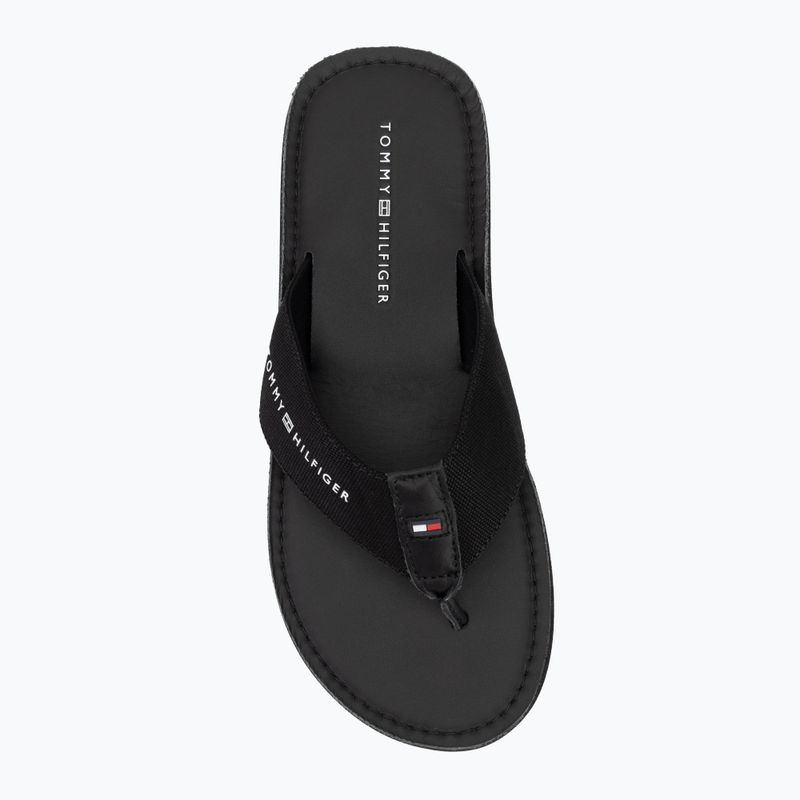 Flip-Flops Herren Tommy Hilfiger Leather Beach Sandal black 5