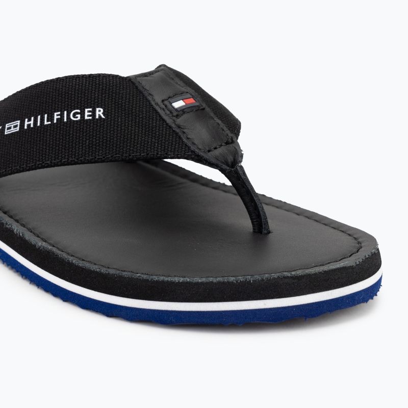 Flip-Flops Herren Tommy Hilfiger Leather Beach Sandal black 7