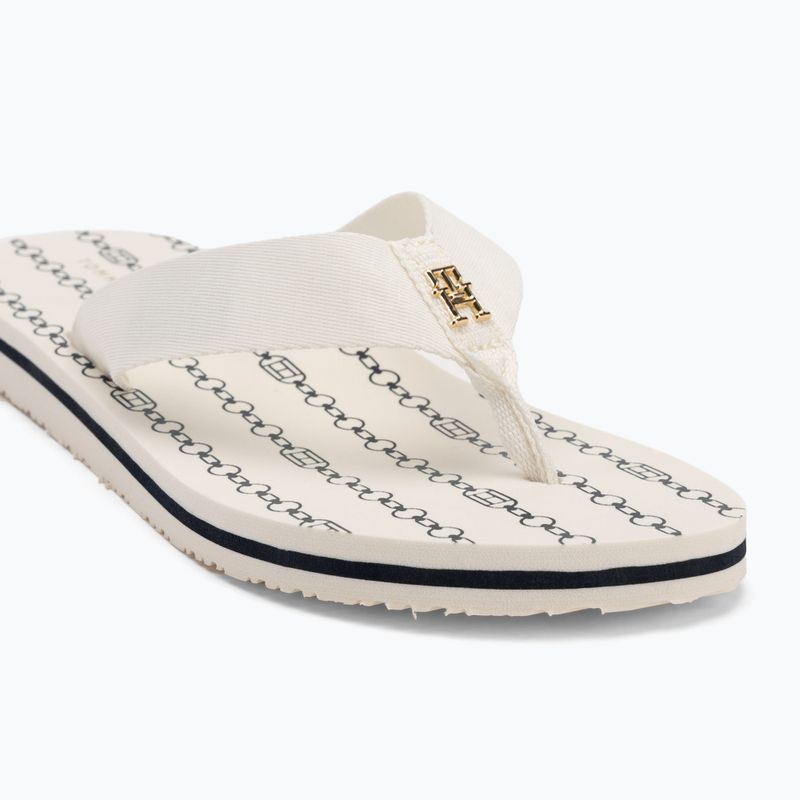Flip-Flops Damen Tommy Hilfiger Chain Print Beach Sandal ivory 7