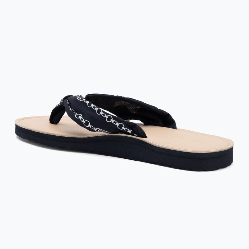 Flip-Flops Damen Tommy Hilfiger Chain Print Elevated Sandal space blue 3