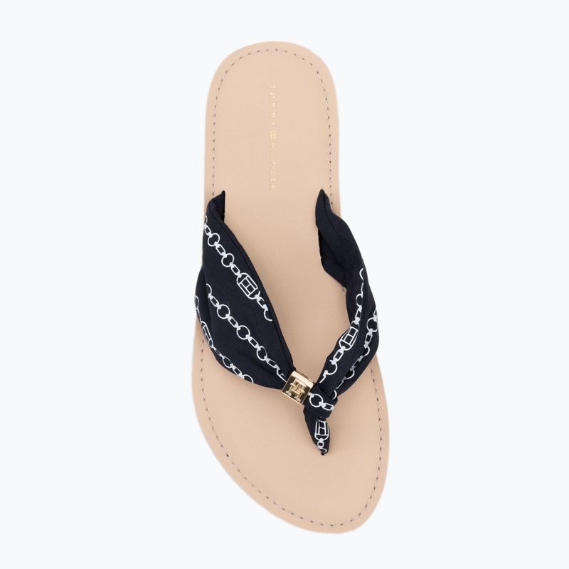 Flip-Flops Damen Tommy Hilfiger Chain Print Elevated Sandal space blue 5