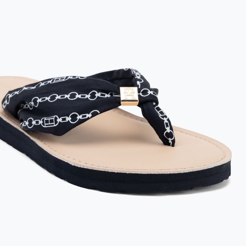 Flip-Flops Damen Tommy Hilfiger Chain Print Elevated Sandal space blue 7