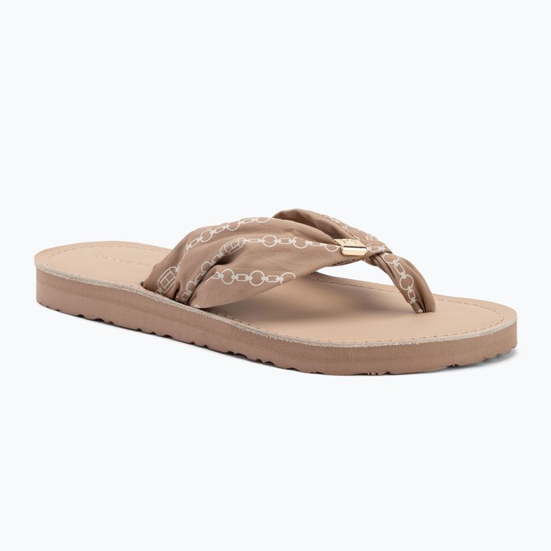 Flip-Flops Damen Tommy Hilfiger Chain Print Elevated Sandal claystone