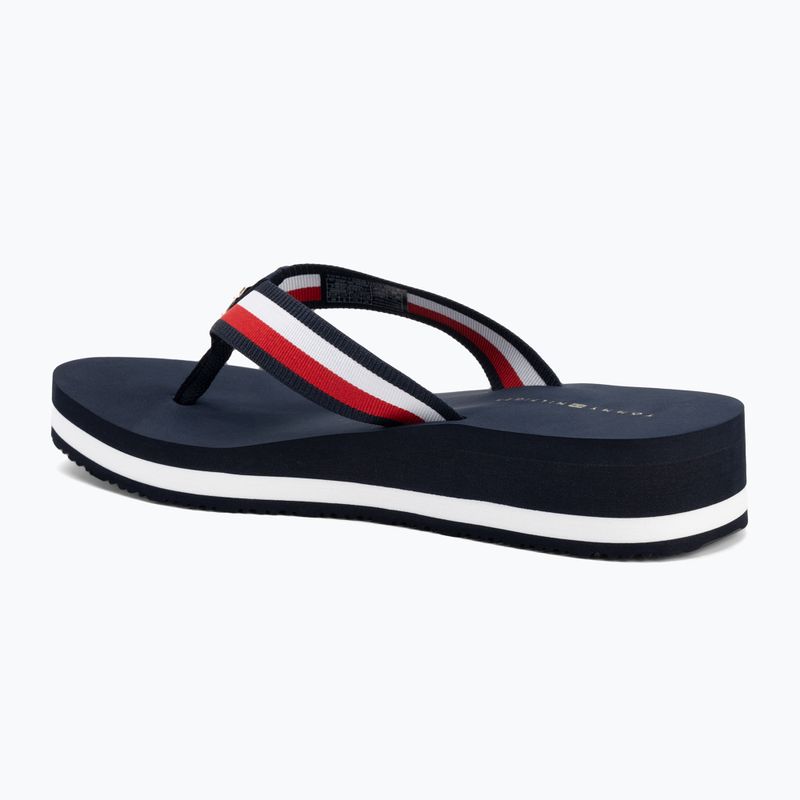 Flip-Flops Damen Tommy Hilfiger Corp Mid Wedge Beach Sandal space blue 3