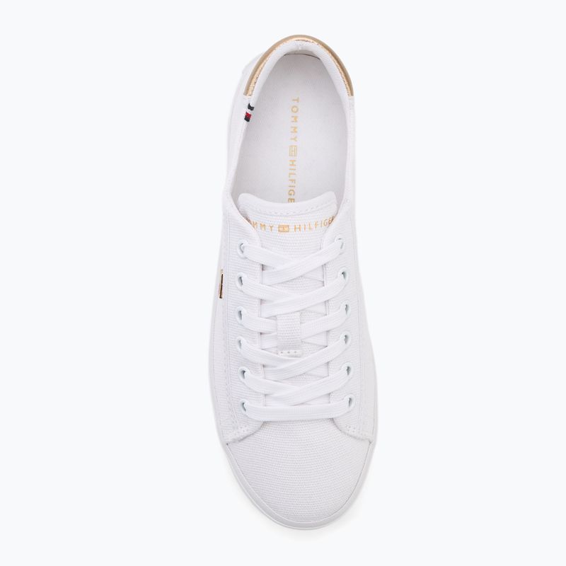 Tommy Hilfiger Damen Turnschuhe Vulc Canvas Lace Up weiß 5
