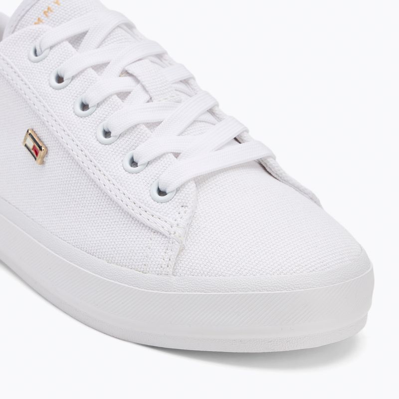 Tommy Hilfiger Damen Turnschuhe Vulc Canvas Lace Up weiß 7