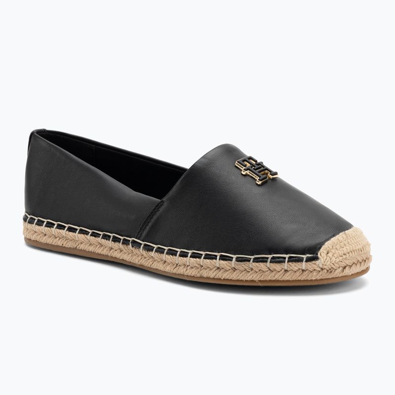 Tommy Hilfiger Damen Schuhe Th Logo Leder schwarz