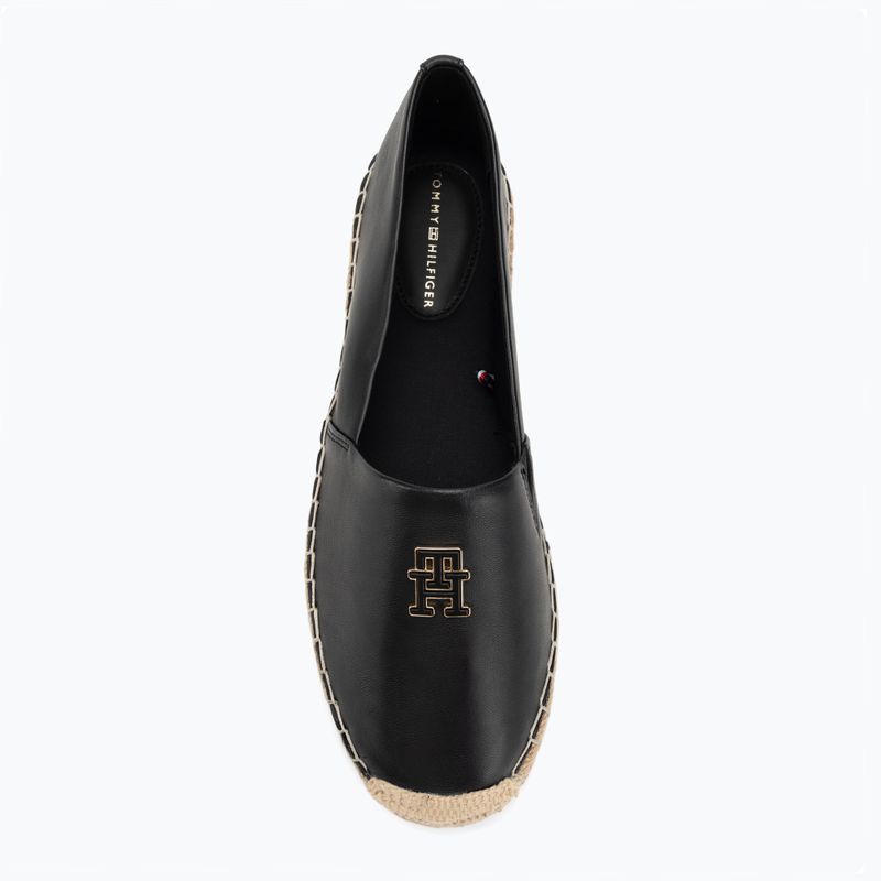 Tommy Hilfiger Damen Schuhe Th Logo Leder schwarz 5