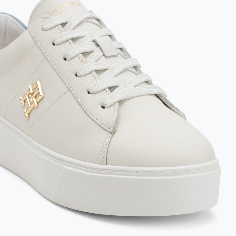 Tommy Hilfiger Damen Platform Court ecru/breezy blau Schuhe 7
