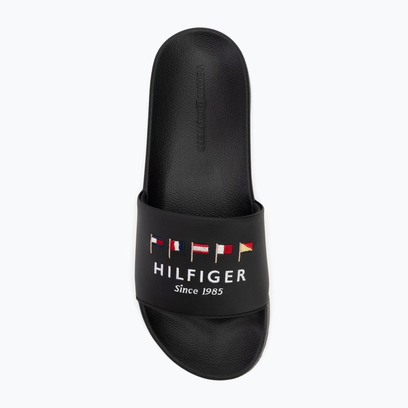 Badeschlappen Schlappen Herren Tommy Hilfiger Flags Pool Slide black 6