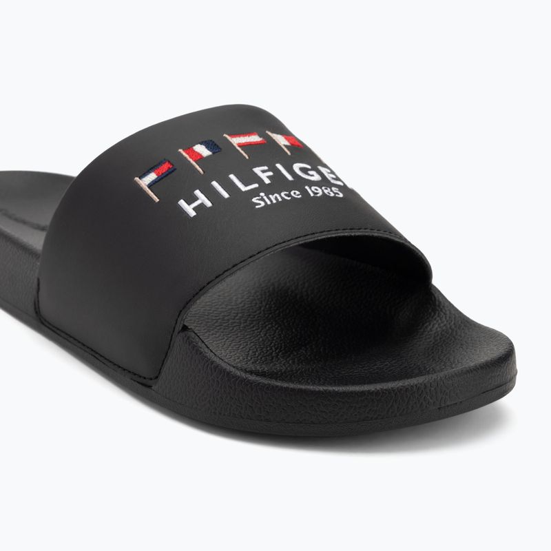 Badeschlappen Schlappen Herren Tommy Hilfiger Flags Pool Slide black 7