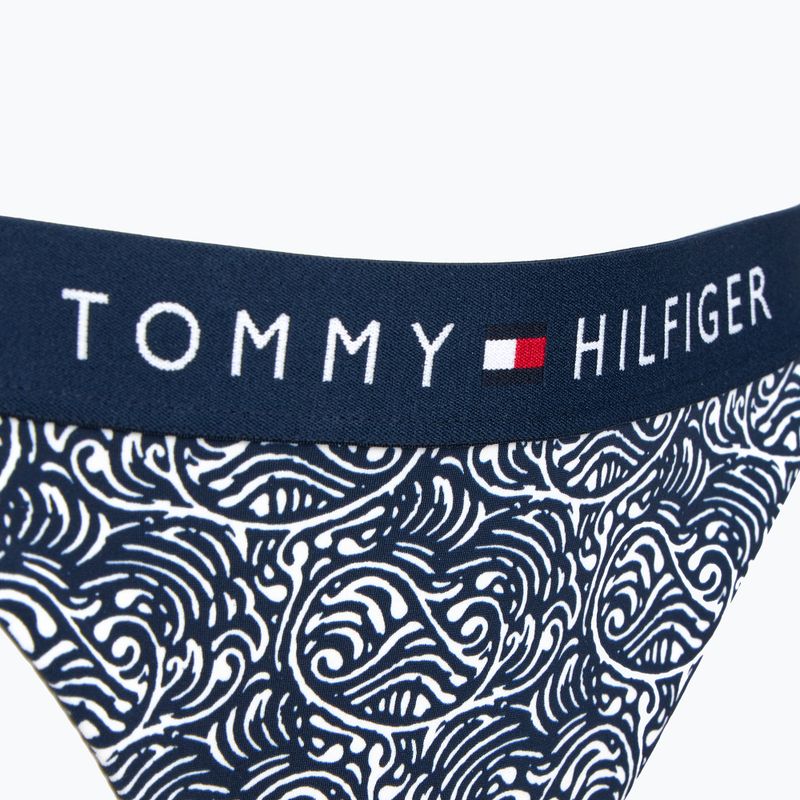 Bikini-Unterteil Tommy Hilfiger Cheeky Side Tie Bikini Print illustrated wave dark night navy 3