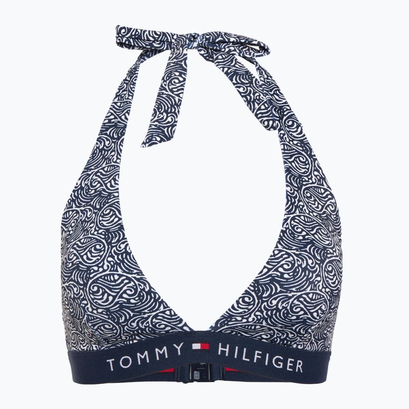 Bikini-Oberteil Tommy Hilfiger Halter Rp Print illustrated wave dark night navy
