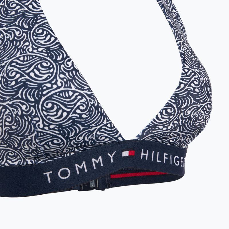 Bikini-Oberteil Tommy Hilfiger Halter Rp Print illustrated wave dark night navy 3