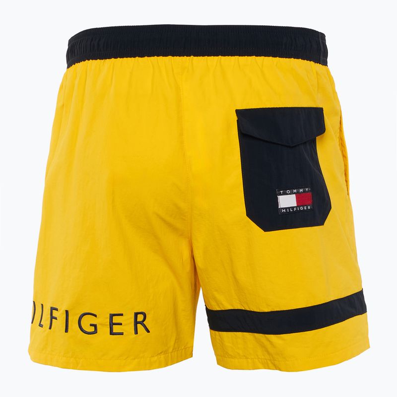 Herren Tommy Hilfiger Medium Drawstring Badeshorts Ringelblume gelb 2