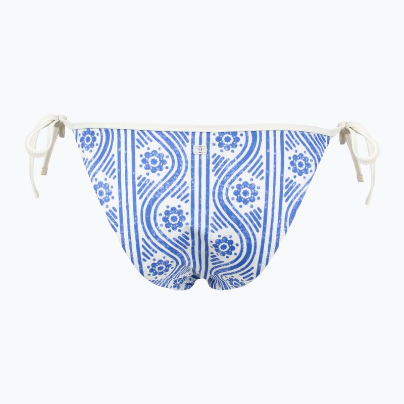 Tommy Hilfiger Cheeky String Side Tie Print floral stripe blue spell Badeanzug unten 2