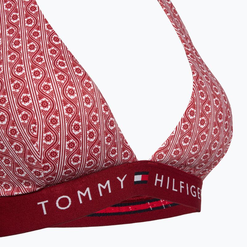 Bikini-Oberteil Tommy Hilfiger Halter Rp Print floral stripe regatta red 3
