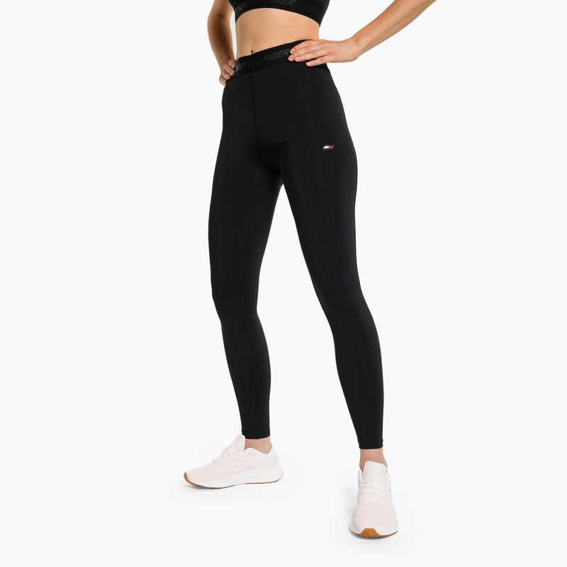 Damen Trainingsleggings Tommy Hilfiger Hw Branded Tape Full Length schwarz