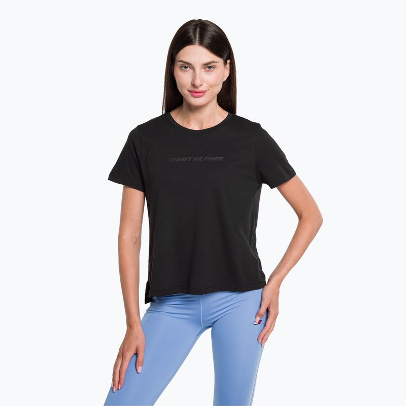 Tommy Hilfiger Performance Mesh Tee schwarz Damen Trainings-T-Shirt