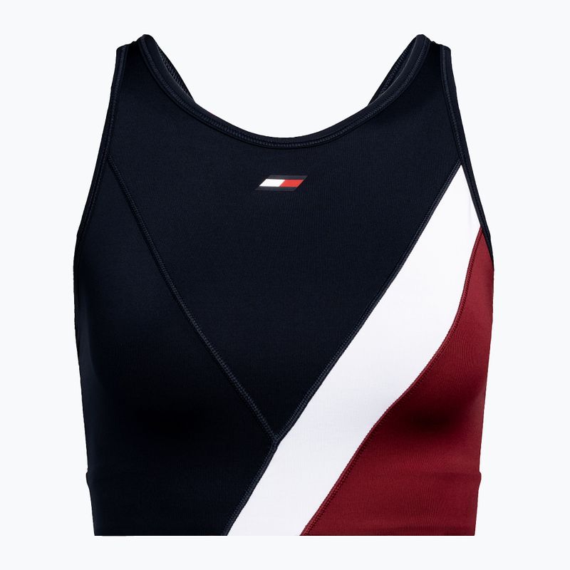 Tommy Hilfiger Mid Intensity Rwb Colour-Block blauer Fitness-BH