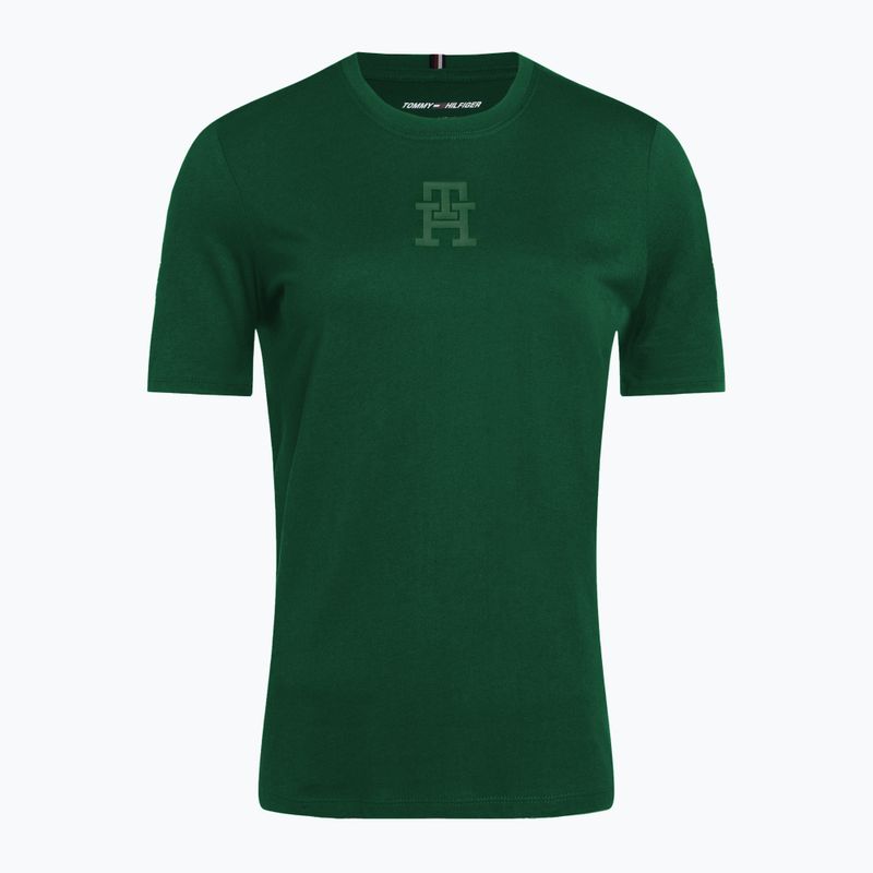 Tommy Hilfiger Damen Trainingsshirt Regular Th Monogram grün 5