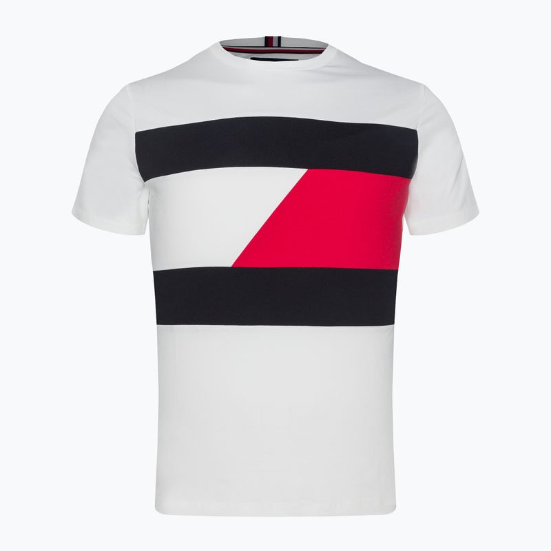 Tommy Hilfiger Herren Colorblocked Mix Media S/S Trainingshemd weiß