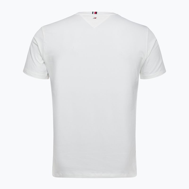 Tommy Hilfiger Herren Colorblocked Mix Media S/S Trainingshemd weiß