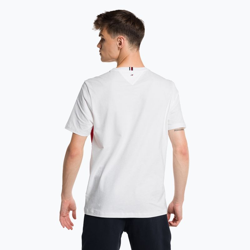 Tommy Hilfiger Herren Colorblocked Mix Media S/S Trainingshemd weiß