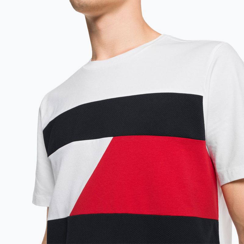Tommy Hilfiger Herren Colorblocked Mix Media S/S Trainingshemd weiß
