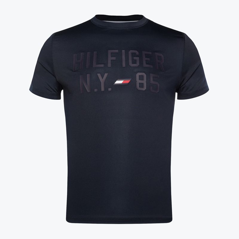 Herren Tommy Hilfiger Grafik-Trainings-T-Shirt blau 5