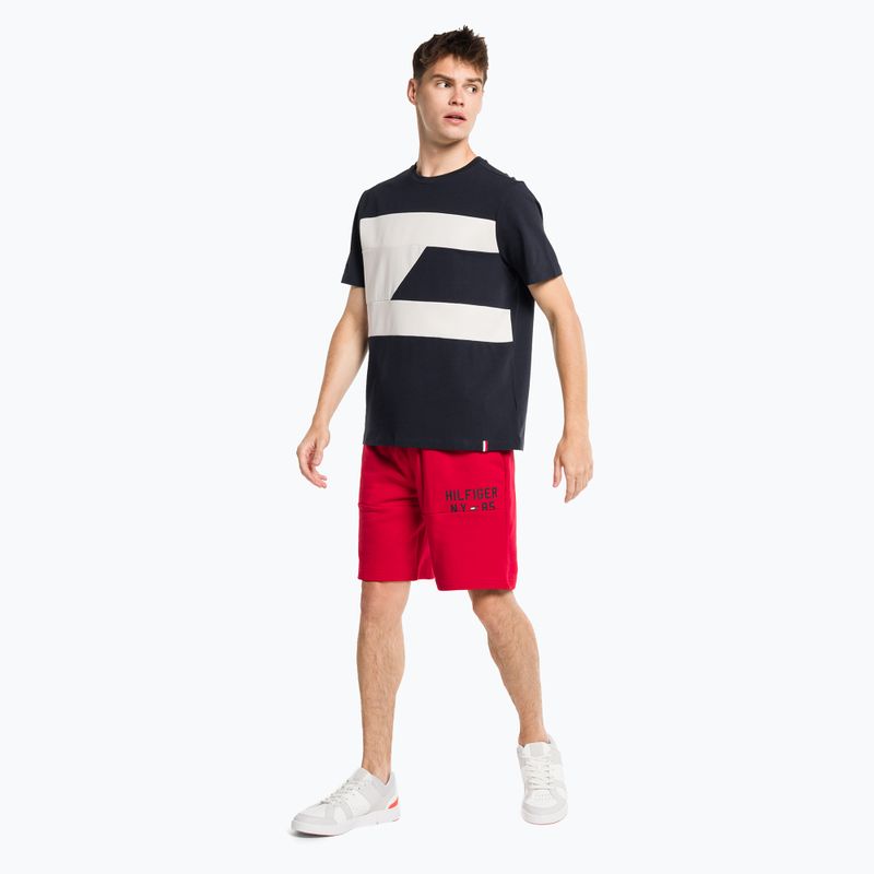 Tommy Hilfiger Herren Trainingshemd Colorblocked Mix Media S/S blau 2