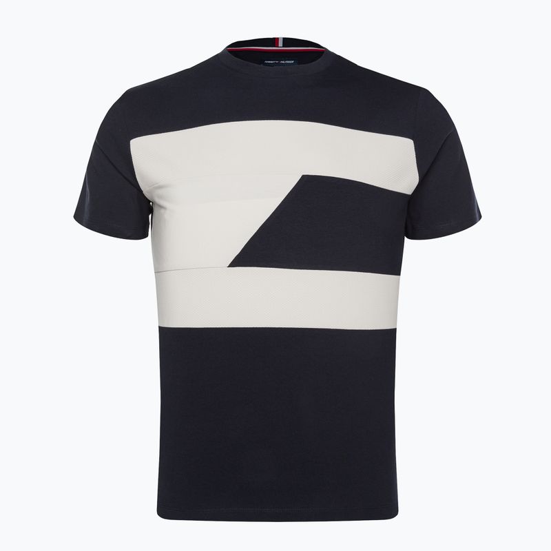 Tommy Hilfiger Herren Trainingshemd Colorblocked Mix Media S/S blau